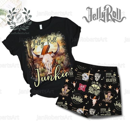 Jelly Roll T-Shirt, Jelly Roll Short, Jelly Roll Pajamas Set, Jelly Roll Holiday Pajamas, Jelly Roll Tour 2024 Shirt, Jelly Roll Merch