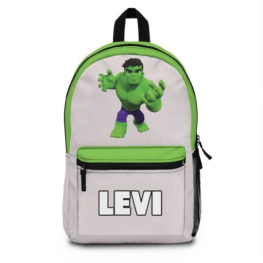 Custom Hulk Backpack, Personalized School Bag Hulk Boy School Bag Personalized Kid Backpack Hulk Gift School Book Bag for boys Spidey Amazing