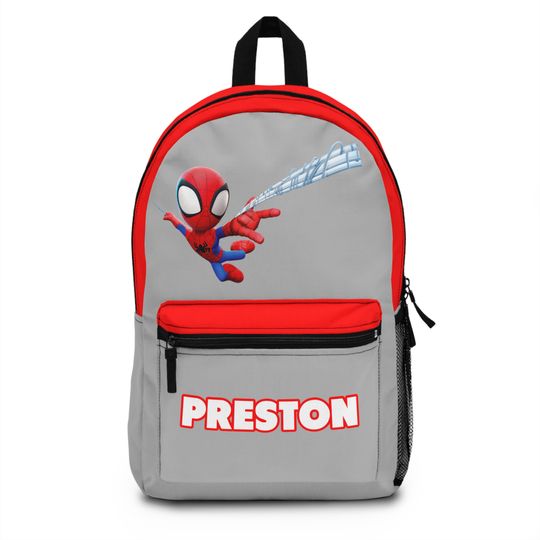 Custom Spidey Backpack, Personalized School Bag, Spidey Boy School Bag, Personalized Kid Backpack, Spidey Gift School Book Bag for boys