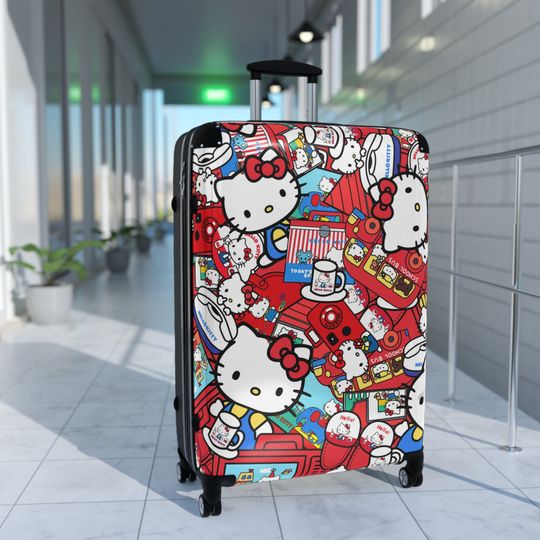 Hard Case Luggage - Rolling Luggage with 4 Wheels - Perfect Travel Companion for Fans, Hello Kitty Luggage, Travel Accessories,Cute Suitcase,Kids Suitcase