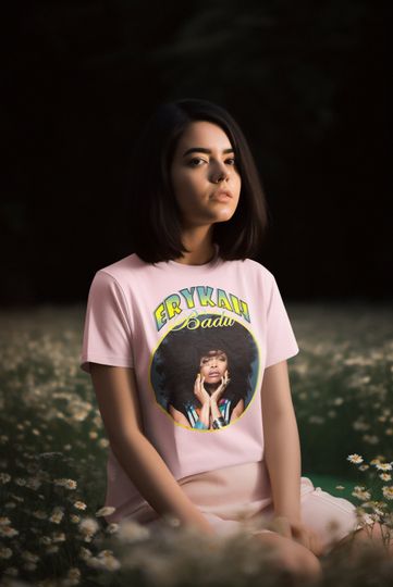 Erykah Badu Cotton Short Sleeve Tee | Celebrity Shirt | Comfortable Shirt For Men Women | All Size Available