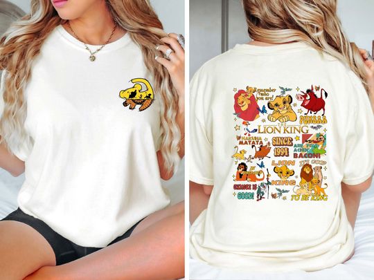 Two-sided Disney Lion King Hakuna Matata Comfort Colors Shirt, Simba Timon Pumbaa Animal Kingdom Safari Mode Tee, Disney Family Safari Tee