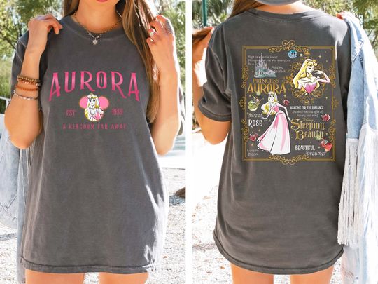 Retro Aurora Princess Comfort Color Shirt, Sleeping Beauty Shirt, Vintage Disney Princess Shirt, Disney Aurora Shirt, Disney Girl Trip Shirt