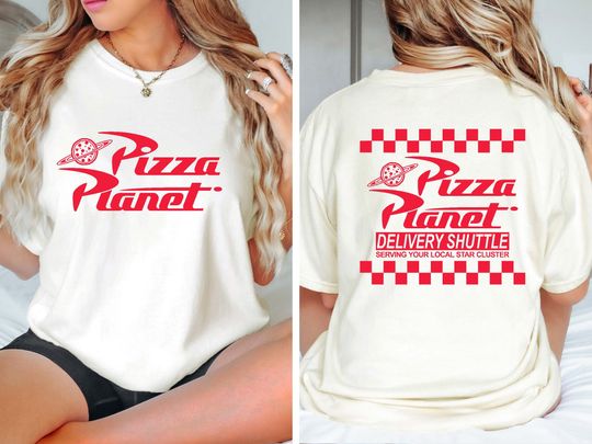 Pizza Planet Toy Story 2 Sides Comfort Colors Shirt, Disney Toy Story Aliens Comfort Colors Shirt, Pizza Planet Tee, Toy Story Family Shirts