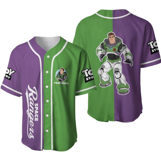 Personalized Buzz Lightyear Disney Baseball Jersey