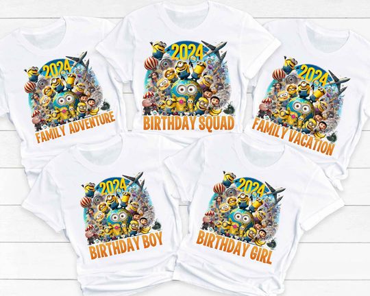 Globe Yellow Park Inspired Universal Family Vacation Matching Shirts, Universal Personalized Matching Shirts. Universal. Spring Break