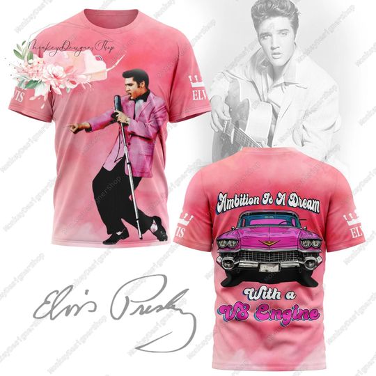 Elvis Presley 3D Unisex Shirt, Elvis The King T-Shirt, King Of Rock And Roll Classic Shirt, lvis Presley Lovers, Gift for Elvis Presley