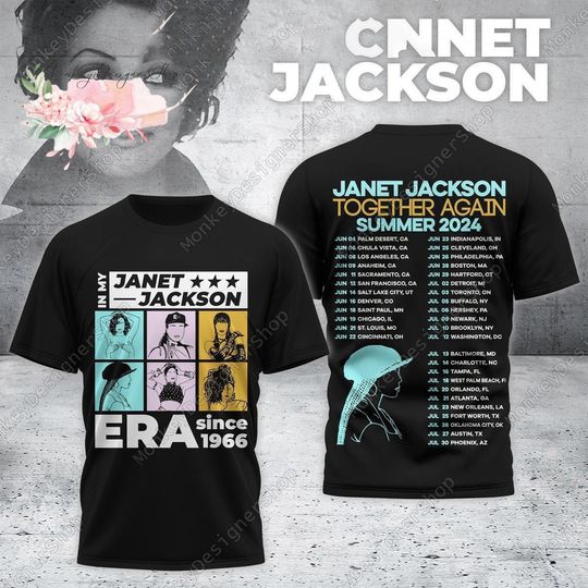 Janet Jackson Shirt, Janet Jackson Era Since 1966 Shirt, Together Again Summer 2024 Tee, Janet Jackson Concert Shirt, Janet Jackson Gif