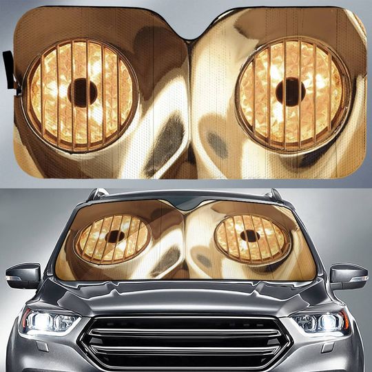 C-3PO BB-8 Car Sun Shade | Darth Vader The Mandalorian Car Sunshade | Starwars Galaxy Edge Car Sunshade Car Windshield Car Accessories