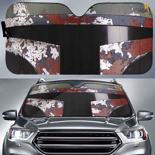 Boba Fett Car Sun Shade | Boba Fett The Mandalorian Car Sunshade | Starwars Galaxy Edge Car Sunshade | Car Windshield | Car Accessories