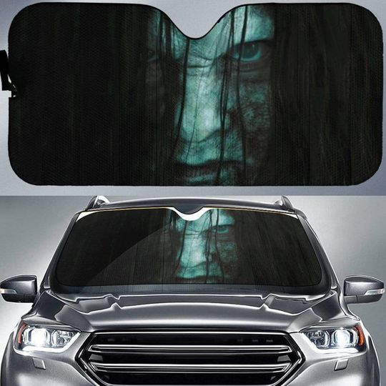 Samara Morgan Car Sunshade | The Ring Movie Car Auto Sunshade | Horror Halloween Movie Auto Sun Shade | Car Windshield | Car Accessories