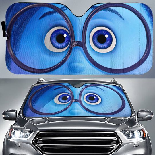 Inside Out 2 Movie Car Sun Shade | Inside Out Joy, Sadness, Anger, Fear and Disgust Car Sunshade | Disneyland Car Windshield Car Accessories