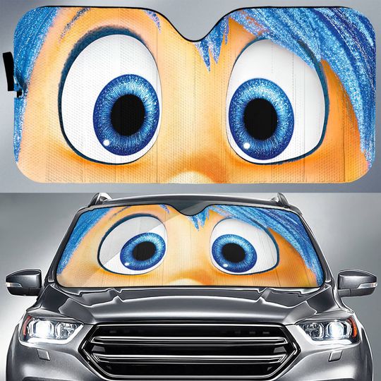 Inside Out 2 Movie Car Sun Shade | Inside Out Joy, Sadness, Anger, Fear and Disgust Car Sunshade | Disneyland Car Windshield Car Accessories