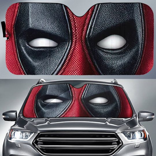 Deadpool Car Sun Shade | Deadpool 3 Movie Car Windshield | Avenger Superhero Car Decor | Marvel Deadpool Superhero Car Acessories