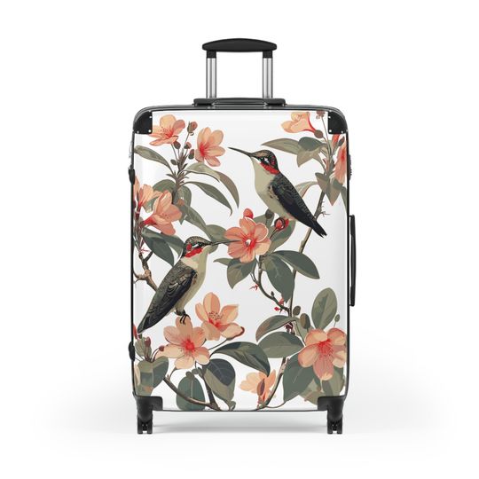 Swan Neon Gradient Suitcase | Light Blue, Turquoise & Purple | Travel in Style with Hard-Shell Luggage | Adjustable Handle and 360 Wheels