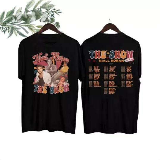 Niall Horan The Show Live On Tour 2024 Double Sided Shirt, Casual Cotton Short Sleeved Shirt, Music Merch Shirt, Shirt for Fans, Music Gift Ideas
