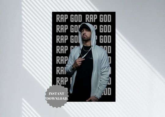 Eminem Poster| Rap God Poster| Hip Hop Poster| Rapper Poster