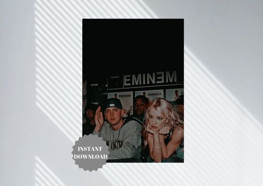 Eminem Poster| Eminem and Britney Spears| Hip Hop Poster| Rapper Poster
