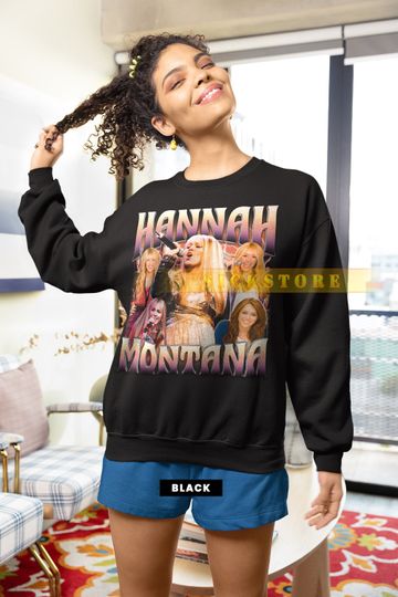 HANNAH MONTANA Sweatshirt, Vintage Hannah Montana Shirt Retro 90s, Hannah Montana American sitcom, Hannah Montana Fan, Hip Hop Rap Shirt