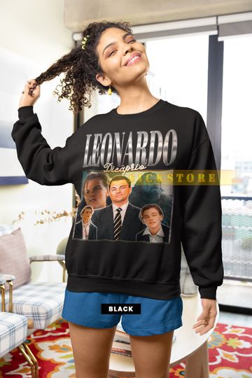 LEONARDO DICAPRIO Vintage Sweatshirt, Leonardo DiCaprio Homage Shirt, Leonardo DiCaprio Fan, Leonardo DiCaprio Retro Shirt Merch Gift