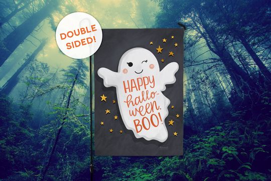 Funny Halloween Garden Flag, Halloween Outdoor Flag, Haunted House Garden Flag