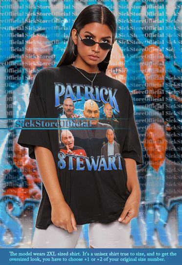 PATRICK STEWART Vintage Shirt, Patrick Stewart Homage Tshirt, Patrick Stewart Fan Tees, Mild Shock Meme, Patrick Stewart Retro 90s Shirt