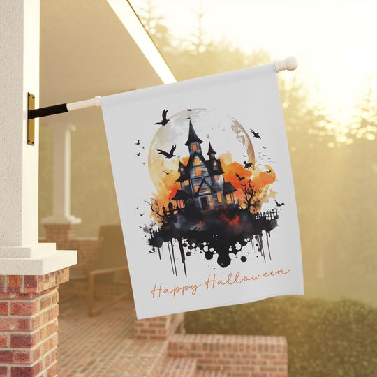 Haunted Mansion Halloween House Flag, Halloween Flag, Halloween Decor Outdoor