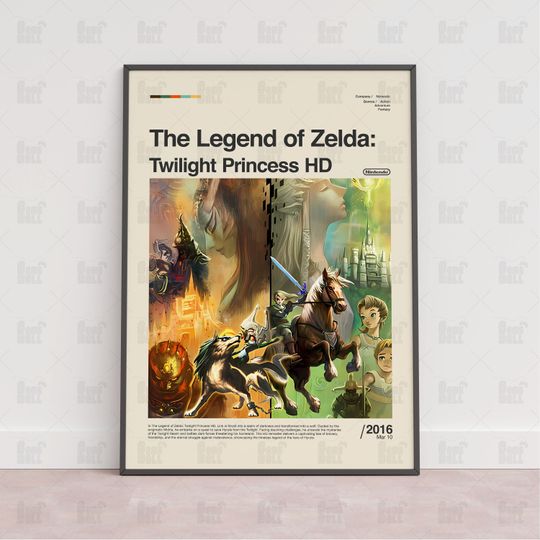 The Legend of Zelda Twilight Princess HD Poster, Gaming Room Poster, Gaming Wall Poster, Gaming Print Poster, Game Gift, Video Games Poster