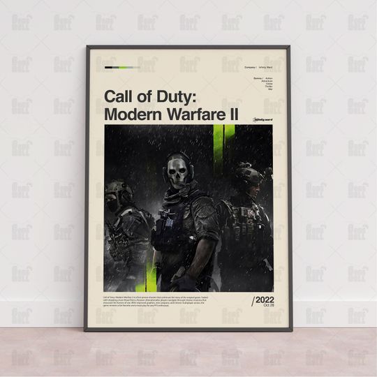 Call of Duty Modern Warfare II Poster, Gaming Room Poster, Gaming Wall Poster, Gaming Print Poster, Game Gift, Video Games Poster,Gaming Art