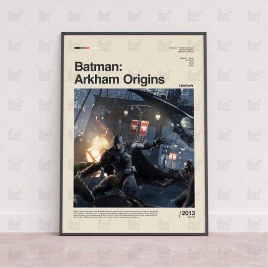 Batman Arkham Origins Poster, Gaming Room Poster, Gaming Wall Poster, Gaming Print Poster, Game Gift,Video Games Poster,Gaming Art