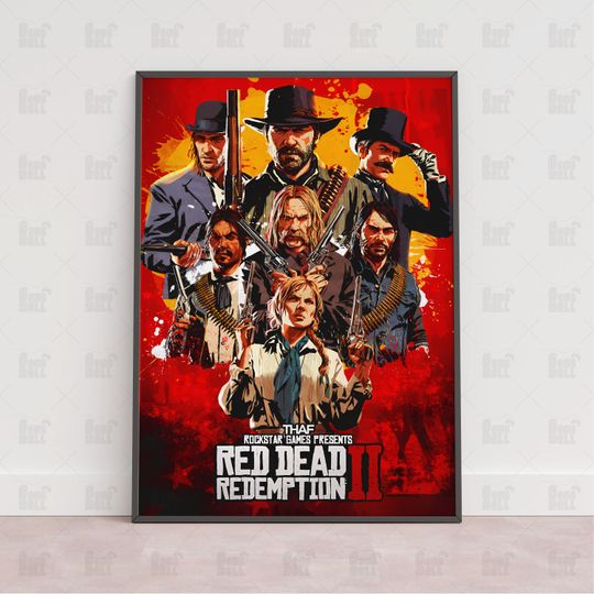 Red Dead Redemption II Poster, Gaming Room Poster, Gaming Wall Poster, Gaming Print Poster, Game Gift, Video Games Poster, Gaming Wall Art