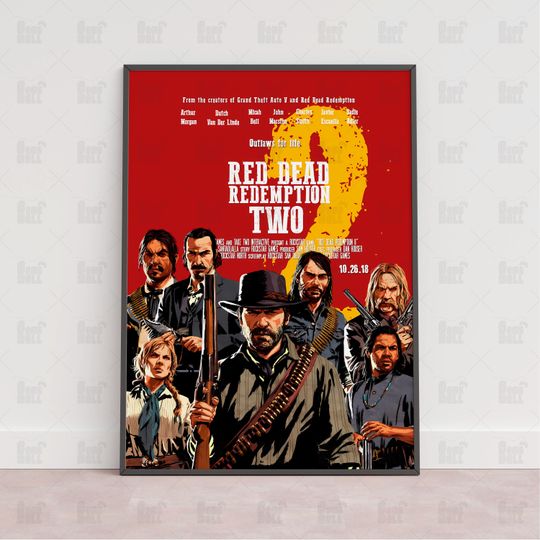 Red Dead Redemption II Poster, Gaming Room Poster, Gaming Wall Poster, Gaming Print Poster, Game Gift, Video Games Poster, Gaming Wall Art