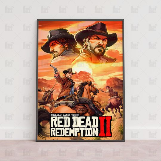 Red Dead Redemption II Poster, Gaming Room Poster, Gaming Wall Poster, Gaming Print Poster, Game Gift, Video Games Poster, Gaming Wall Art