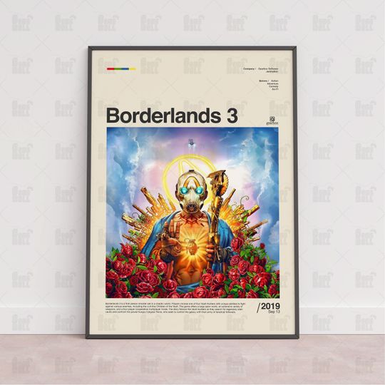 Borderlands 3 Poster, Gaming Room Poster, Gaming Wall Poster, Gaming Print Poster, Game Gift,Video Games Poster,Gaming Wall Art