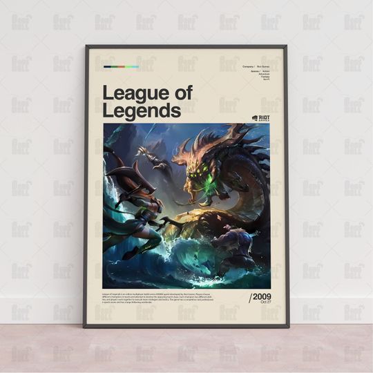 League of Legends Poster, Gaming Room Poster, Gaming Wall Poster, Gaming Print Poster, Game Gift, Video Games Poster, Gaming Wall Art