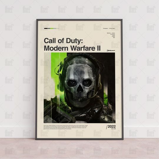 Call of Duty Modern Warfare II Poster, Gaming Room Poster, Gaming Wall Poster, Gaming Print Poster, Game Gift, Video Games Poster,Gaming Art