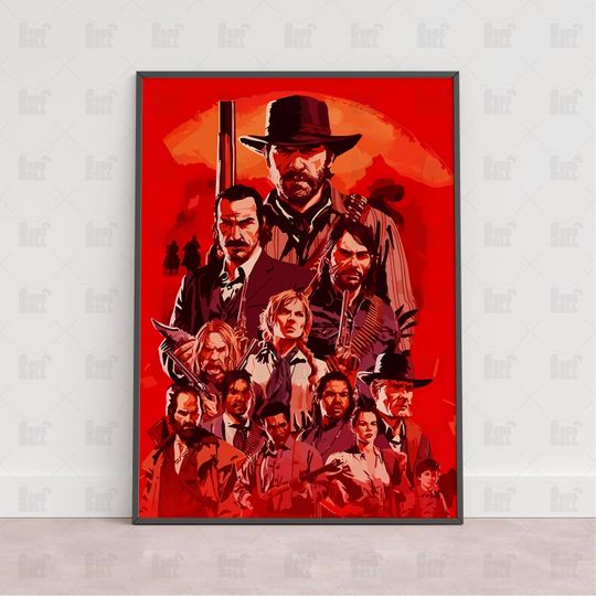 Red Dead Redemption II Poster, Gaming Room Poster, Gaming Wall Poster, Gaming Print Poster, Game Gift, Video Games Poster, Gaming Wall Art