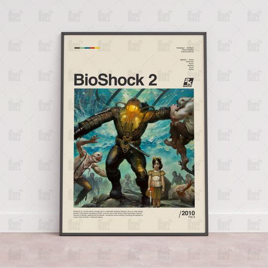 BioShock 2 Poster, Gaming Room Poster, Gaming Wall Poster, Gaming Print Poster, Game Gift, Video Games Poster, Gaming Wall Art