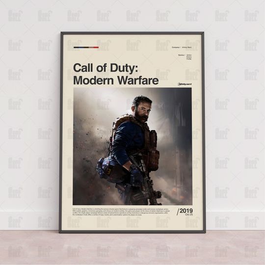 Call of Duty Modern Warfare Poster, Gaming Room Poster, Gaming Wall Poster, Gaming Print Poster, Game Gift, Video Games Poster, Gaming Art
