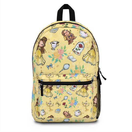 Beauty and the Beast Backpack, Yellow Belle Backpack, Disney Backpack, Disney Bag, Disney School Bag, Kids Backpack
