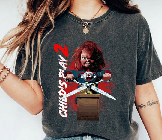 Chucky Childs Play 2 Horror Movie Comfort Colors Shirt, Funny Halloween Shirt, Spooky Vibes Shirt, Horror Movie Shirt, Halloween Gift