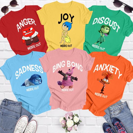 Inside Out Characters Shirts, Inside Out 2 Shirt, Inside Out Group Matching, Disneyland Trip Shirt, Inside Out Family Party Shirt