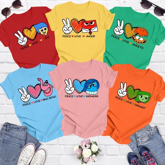 Inside Out Characters Shirts, Inside Out 2 Shirt, Inside Out Group Matching, Disneyland Trip Shirt, Inside Out Family Party Shirt