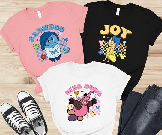Inside Out 2 Cute Characters, Funny Disney Inside Out Shirt, Inside Out 2 Shirt, Mental Health Tee, Disney Family Shirt