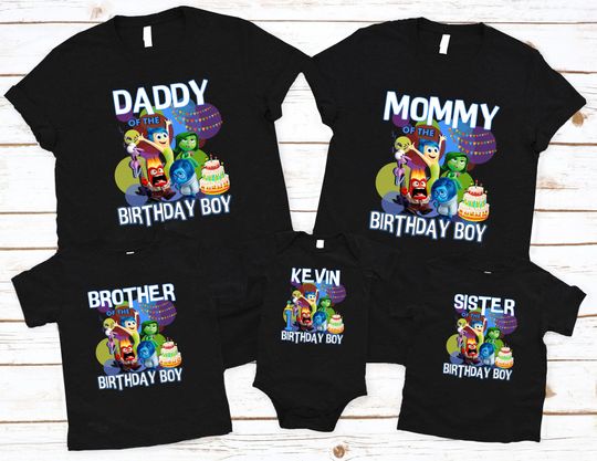 Personalized Inside Out Birthday Shirt, Inside Out Family Matching Shirt, Emotion Characters Shirt, Inside Out Group Matching Tee