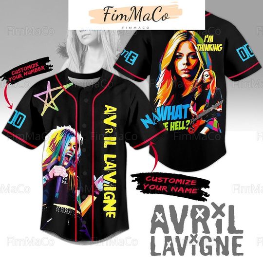 Custom Avril Lavigne Jersey, Avril Lavigne Comfortable Short Sleeve Sports Baseball Jersey for Men, Women, Kids - Trending Street Fashion, Avril Lavigne Tour 2024