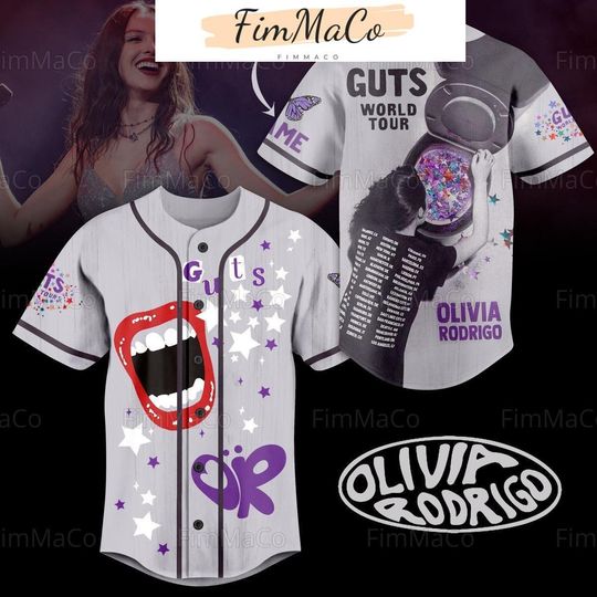 Personalized Olivia Rodrigo Comfortable Short Sleeve Sports Baseball Jersey for Men, Women, Kids - Trending Street Fashion