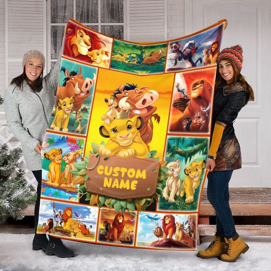 Personalized Name Lion King Blanket, Disney Lion King, Lion King Birthday Gift, Lion King Gift, Lion King Blanket