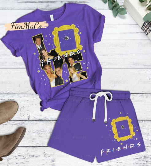 Friends Short Pajama Sets, Friends Summer Gifts