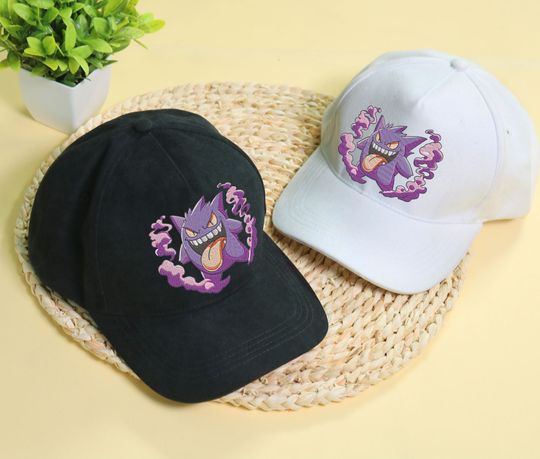 Gengar Embroidered Cap Anime Gengar Embroidery Baseball Cap Gifts For Christmas Birthday
